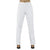 White Womens Cotton Mid Waist Pants Solid Ankle Length Casual Streetwear Trousers Ladies Office Pant Stoffhose Frauen#F