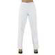 White Womens Cotton Mid Waist Pants Solid Ankle Length Casual Streetwear Trousers Ladies Office Pant Stoffhose Frauen#F