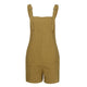 Womail bodysuit Women Summer Fashion Casual Elastic Waist Dungarees Linen Cotton Pockets Rompers Shorts Playsuit  M6