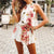 Womail bodysuit Women Summer Fashion Halter Sleeveless Sexy Print  Mini Beach Sundress Shorts Jumpsuits Holiday 2019 A26