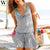 Womail bodysuit Women Summer Sleeveless Bandage Jumpsuits Vest Top Casual Playsuit Short Beach new fashion  2020  M23