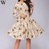 Womail dress Summer Vintage Print Long Sleeve O-Neck A-line party Holiday Elegant Dress Popular NEW 2019 M57