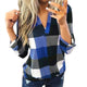 Women Casual Plaid Blouse Long Sleeve V Neck Sexy Shirt Womens Loose Fashion Jacket Shirt Top 2020 Autumn Winter Women Tops