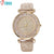 Women Crystal Stainless Steel Quartz Watch Silver Luxury Rhinestone Fashion Leather Strap Ladies Watch Gifts for Friends