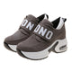 Women Fashion Casual Flock Slip-On Thick Platform Sport Sneakers Wedges Shoes women sneakers femme sneakers women 9.18
