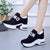 Women Fashion Casual Flock Slip-On Thick Platform Sport Sneakers Wedges Shoes women sneakers femme sneakers women 9.18