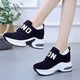 Women Fashion Casual Flock Slip-On Thick Platform Sport Sneakers Wedges Shoes women sneakers femme sneakers women 9.18