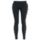 Women Gothic Lady Side Lace Up Pants Fashion  Black Skinny Pans Trousers Warmer Fit Print Sporting Workout Athletic Leggins