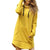 Women Loose Dress Cap Long Sleeve Hooded Long Sleeve Loose Casual 3XL Plus Size Dress Retro Ladies Pocket Tube Midi Dresses