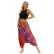 Women Men Pants Casual Woman High Waist Wide Leg Harem Trousers Baggy Boho Loose Aladdin Festival Hippy Jumpsuit Print Lady pant