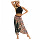 Women Men Pants Casual Woman High Waist Wide Leg Harem Trousers Baggy Boho Loose Aladdin Festival Hippy Jumpsuit Print Lady pant