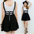 Women Mini Skater Skirt Cute Women Suspender Clothes Straps High Waist Skirt Summer Solid Party Mini Short Skirts