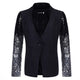 Women OL Sequins splice Cuffs Elegant Slim Blazer Coat Veste Femme Women Blazers and Jackets Chaqueta Mujer Blazer Feminino