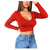 Women Sexy Bodycon T Shirt Autunmn Women Long Sleeve O-neck Crop Top Modis Sheath tshirt Fashion Autumn solid tops #B