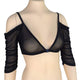 Women Sexy Crop Tops Both Side Wear T-Shirts Sheer Plus Size Seamless Arm Shaper Top Mesh Shirt femme T Shirt camisetas mujer