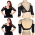 Women Sexy Crop Tops Both Side Wear T-Shirts Sheer Plus Size Seamless Arm Shaper Top Mesh Shirt femme T Shirt camisetas mujer