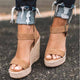 Women Shoes Platform Sandals Women Peep Toe High Wedges Heel Ankle Buckles Sandalia Espadrilles Female Sandals Shoes