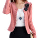 Women Spring Autumn Fashion Blazer Feminino Plus Size Long Sleeved Bleiser Mujer Casual Lovely Women Suits Flower Outwear