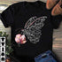 Women Summer Tshirt Casual Short Sleeve Tops Tees Sexy Butterfly Print T-Shirt O-Neck Plus Size 5XL Shirts Ropa Mujer hot