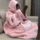 Women Sweatshirt Winter Hoodies Outdoor Hooded Coat Warm Blanket Bathrobe For Audlt Child Christmas Fleece Blanket With Sleeve