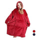 Women Sweatshirt Winter Hoodies Outdoor Hooded Coat Warm Blanket Bathrobe For Audlt Child Christmas Fleece Blanket With Sleeve