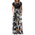 Women's Casual Sleeve O-neck Print Maxi Tank Long Dress plus size Polyester Summer Dress #YL5