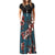 Women's Casual Sleeve O-neck Print Maxi Tank Long Dress plus size Polyester Summer Dress #YL5