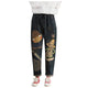 Women's Jeans Cartoon Print Jeans Elastic Waistband Loose Casual Haren plus size pants wide pantalones estampados de mujer#g4