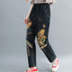 Women's Jeans Cartoon Print Jeans Elastic Waistband Loose Casual Haren plus size pants wide pantalones estampados de mujer#g4