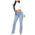 Women's Pants Flare High Waist Jeans Button Drawstring Waist Bell Bottom Denim Pant Fashion New Jeans Female Clothing YL5