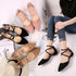 Women's Shoes 2019 New Fashion Casual Point Toe Buckle Strap Square Heel Sandals Med Heel Shoes Female Sexy Party Sandals