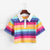 Women's Sweatshirt Color Stripe Button Long Sleeve Pullover Hoodies Sweatshirt Tops Blouse Female Tops Women Hoodies #A9