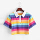 Women's Sweatshirt Color Stripe Button Long Sleeve Pullover Hoodies Sweatshirt Tops Blouse Female Tops Women Hoodies #A9