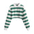 Women's Sweatshirt Color Stripe Button Long Sleeve Pullover Hoodies Sweatshirt Tops Blouse Female Tops Women Hoodies #A9