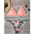 Women's Swimming Suit Sexy Bikini Swimsuit Women Swimwear Bikini Set Print Leaves Push-Up Padded Bathing Swimsuit Beachwear#6