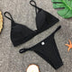 Women's swimsuit 2020 Women Push-Up Padded Bra Beach Bikini Set Swimsuit Swimwear pure color swimwear high waisted biquini