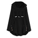 Womens Fleece Hoodies Sweatshirt Plush Fur Cat Embroidery Plus Size Warm Hoodie Top Button Women Pullovers Winter Jumpers #20