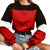 Womens Long Sleeve Splcing Color Sweatshirt Pullover Tops Blouse O Neck Blusas Mujer De Moda Cotton blouse