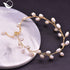 XlentAg Handmade Natural Elements Oval Pearl Charm Bracelets Women Dendritic Leaf Shape Engagement Gift Fashion Jewellery GB0227