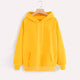 Yellow Hoodies Women Harajuku Sweatshirt Long Sleeve Hoodie Hooded Pullover Tops Blouse With Pocket Fashion Clothes f1