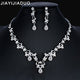 jiayijiaduo Bridal Wedding Jewellery sets for Women Bridesmaid Banquet Jewelry Crystal Silver Color Necklace Earrings Set Girl
