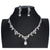 jiayijiaduo Bridal Wedding Jewellery sets for Women Bridesmaid Banquet Jewelry Crystal Silver Color Necklace Earrings Set Girl