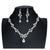 jiayijiaduo Bridal Wedding Jewellery sets for Women Bridesmaid Banquet Jewelry Crystal Silver Color Necklace Earrings Set Girl