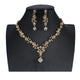 jiayijiaduo Bridal Wedding Jewellery sets for Women Bridesmaid Banquet Jewelry Crystal Silver Color Necklace Earrings Set Girl