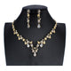 jiayijiaduo Bridal Wedding Jewellery sets for Women Bridesmaid Banquet Jewelry Crystal Silver Color Necklace Earrings Set Girl