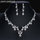 jiayijiaduo Bridal Wedding Jewellery sets for Women Bridesmaid Banquet Jewelry Crystal Silver Color Necklace Earrings Set Girl