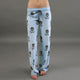 new 2019 FREE PANTS Better Skull Print loose wide leg pants Daily High Waist casual women pants XXXXXL BLUE trousers