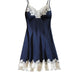 sexy sleepwear satin nightgown For Women Ladies Sleeveless Nightwear nightgown Nightdress Sexy Dress with Chest Pads #F20