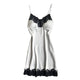 sexy sleepwear satin nightgown For Women Ladies Sleeveless Nightwear nightgown Nightdress Sexy Dress with Chest Pads #F20