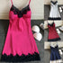 sexy sleepwear satin nightgown For Women Ladies Sleeveless Nightwear nightgown Nightdress Sexy Dress with Chest Pads #F20